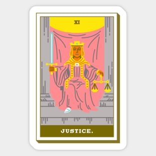 XI - Justice - Tarot Card Sticker